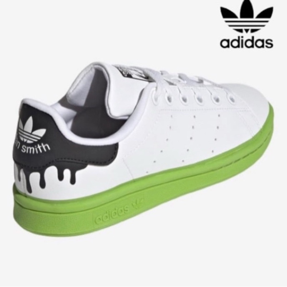 Adidas White and Green Sneakers